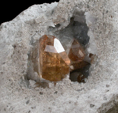 Topaz on rhyolite from Topaz Mountain, Thomas Range, Juab County, Utah