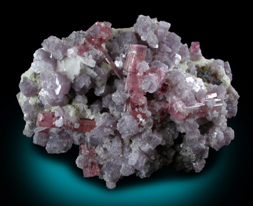 Elbaite var. Rubellite Tourmaline in Lepidolite from Mount Mica Quarry, Paris, Oxford County, Maine