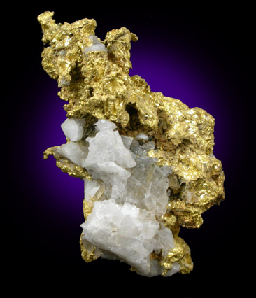 Gold in Quartz from Colorado Quartz Mine, Mariposa County, California