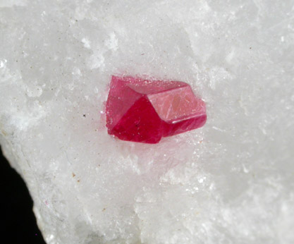 Spinel in marble from Pein Pyit, Mogok District, 115 km NNE of Mandalay, Mandalay Division, Myanmar (Burma)