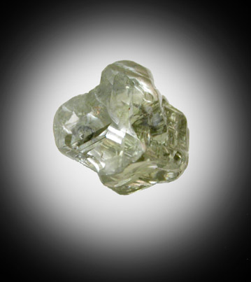 Diamond (0.45 carat blue-green irregular crystal) from Orapa Mine, south of the Makgadikgadi Pans, Botswana