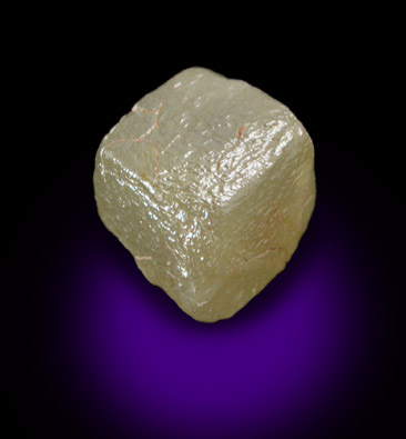 Diamond (4.30 carat cubic crystal) from Mbuji-Mayi (Miba), Democratic Republic of the Congo