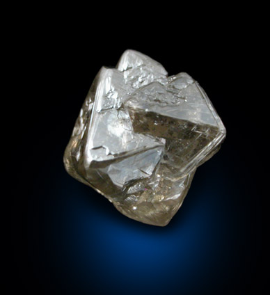 Diamond (1.26 carat intergrown octahedral crystals) from Premier Mine, Guateng Province (formerly Transvaal), South Africa