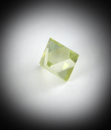 Diamond (0.23 carat yellow octahedral crystal) from Diamantino, Mato Grosso, Brazil