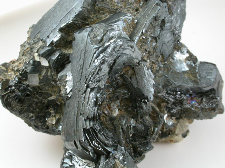 Hematite var. Eisenrose (Iron Rose) with Anatase and Rutile from Monte Fibia, St. Gotthard, Ticino, Switzerland