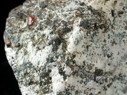 Silver with Spessartine Garnet in Kaolin from Broken Hill, New South Wales, Australia