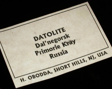 Datolite from Dalnegorsk, Primorskiy Kray, Russia