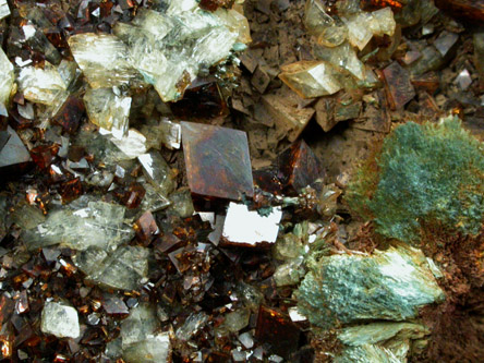 Gormanite, Brazilianite, Siderite from Rapid Creek, 70 km northwest of Aklavik, Yukon, Canada (Type Locality for Gormanite)