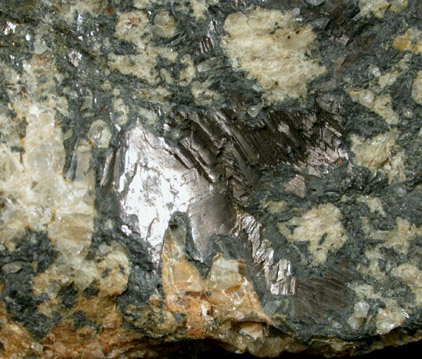 Bismuth with Bismuthinite from Milluni, La Paz Department, Bolivia