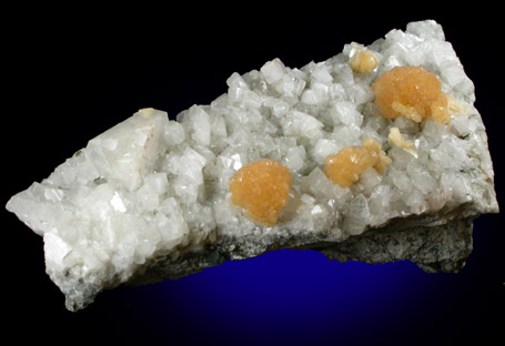 Stellerite on Calcite from Sokolovskiy Quarry, Rudnyy, Kustanay Oblast, Kazakhstan