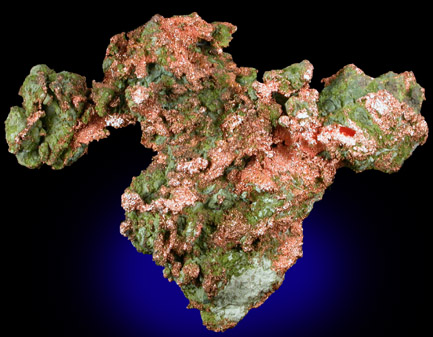 Copper with Epidote from Keweenaw Peninsula Copper District, Michigan