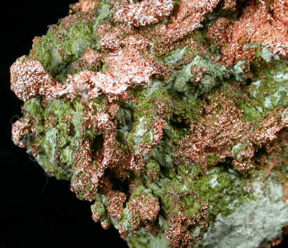Copper with Epidote from Keweenaw Peninsula Copper District, Michigan