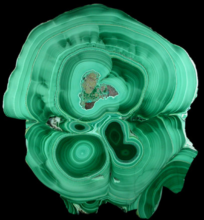 Malachite from Lubumbashi, Katanga Copperbelt, Haut-Katanga Province, Democratic Republic of the Congo