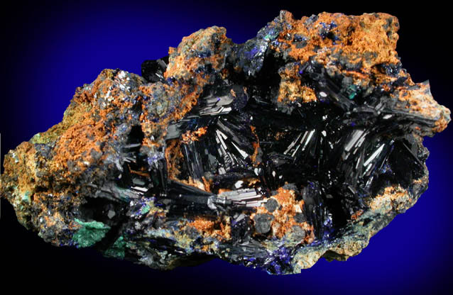 Azurite from Touissit Mine, 21 km SSE of Oujda, Jerada Province, Oriental, Morocco