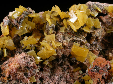 Wulfenite from Touissit Mine, 21 km SSE of Oujda, Jerada Province, Oriental, Morocco