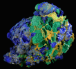 Azurite and Malachite from Bou Beker Mine, 21 km SSE of Oujda, Errachidia Province, Morocco