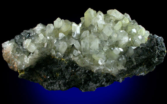 Anglesite on Galena from Touissit Mine, 21 km SSE of Oujda, Jerada Province, Oriental, Morocco