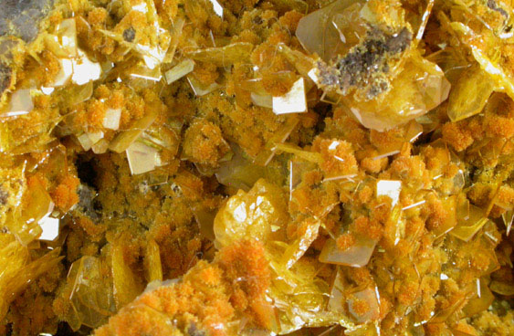 Wulfenite and Mimetite from San Francisco Mine, Cerro Prieto, Cucurpe, Sonora, Mexico