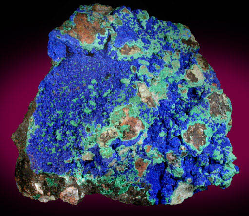 Azurite and Malachite from Morenci Mine, Clifton District, Greenlee County, Arizona