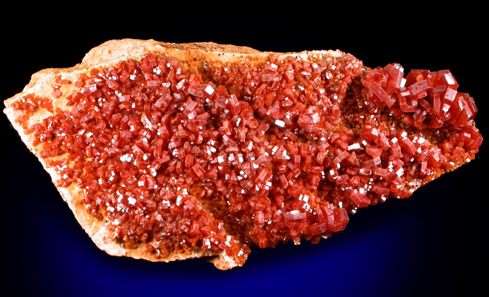 Vanadinite from Mibladen, Haute Moulouya Basin, Zeida-Aouli-Mibladen belt, Midelt Province, Morocco