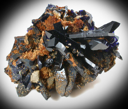 Azurite from Touissit Mine, 21 km SSE of Oujda, Jerada Province, Oriental, Morocco