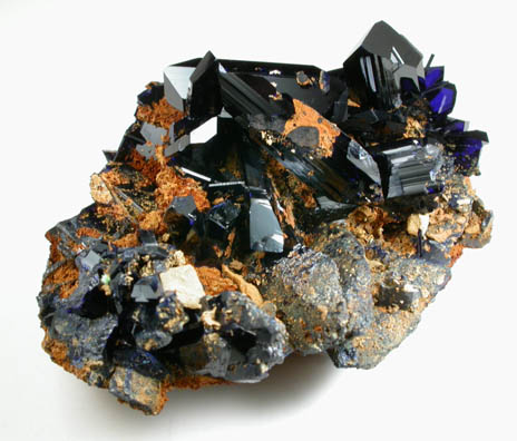 Azurite from Touissit Mine, 21 km SSE of Oujda, Jerada Province, Oriental, Morocco