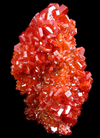 Vanadinite on Barite from Mibladen, Haute Moulouya Basin, Zeida-Aouli-Mibladen belt, Midelt Province, Morocco