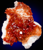 Vanadinite on Barite from Mibladen, Haute Moulouya Basin, Zeida-Aouli-Mibladen belt, Midelt Province, Morocco