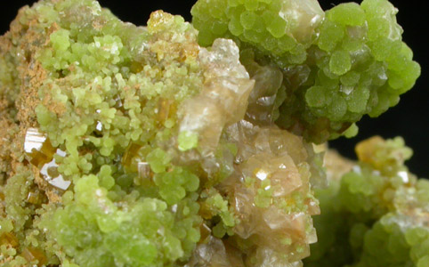 Mimetite with Wulfenite from Mina Ojuela, Mapimi, Durango, Mexico