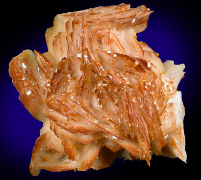 Vanadinite on Barite from Mibladen, Haute Moulouya Basin, Zeida-Aouli-Mibladen belt, Midelt Province, Morocco