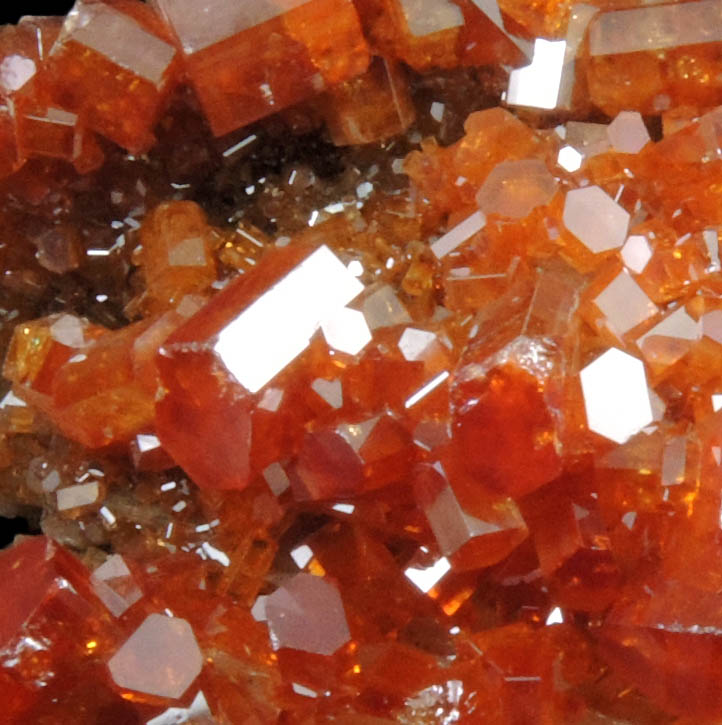 Vanadinite on Barite from Mibladen, Haute Moulouya Basin, Zeida-Aouli-Mibladen belt, Midelt Province, Morocco