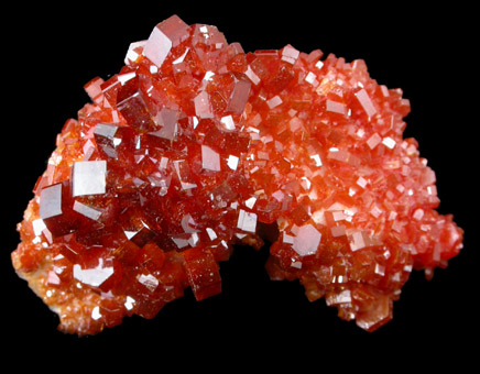 Vanadinite on Barite from Mibladen, Haute Moulouya Basin, Zeida-Aouli-Mibladen belt, Midelt Province, Morocco