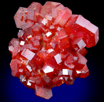 Vanadinite on Barite from Mibladen, Haute Moulouya Basin, Zeida-Aouli-Mibladen belt, Midelt Province, Morocco