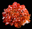 Vanadinite on Barite from Mibladen, Haute Moulouya Basin, Zeida-Aouli-Mibladen belt, Midelt Province, Morocco