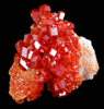 Vanadinite on Barite from Mibladen, Haute Moulouya Basin, Zeida-Aouli-Mibladen belt, Midelt Province, Morocco