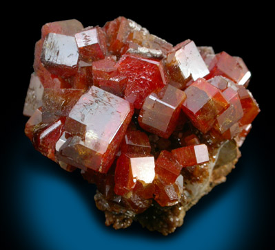 Vanadinite on Barite from Mibladen, Haute Moulouya Basin, Zeida-Aouli-Mibladen belt, Midelt Province, Morocco