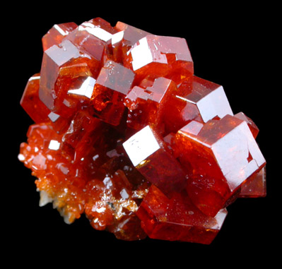 Vanadinite on Barite from Mibladen, Haute Moulouya Basin, Zeida-Aouli-Mibladen belt, Midelt Province, Morocco