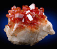 Vanadinite on Barite from Mibladen, Haute Moulouya Basin, Zeida-Aouli-Mibladen belt, Midelt Province, Morocco