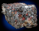 Spessartine Garnet in Galena from Proprietary Mine, Broken Hill, New South Wales, Australia
