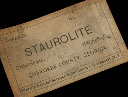 Staurolite from Cherokee County, Georgia