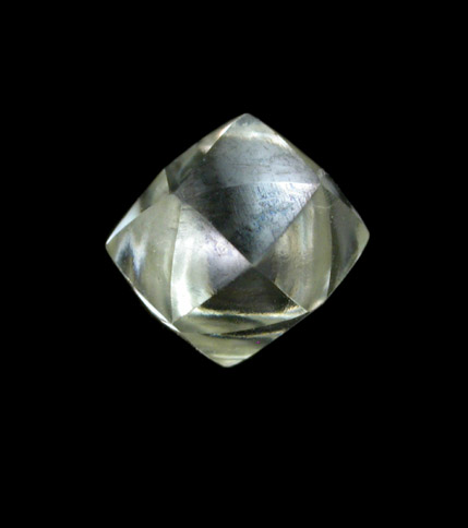 Diamond (1.31 carat yellow dodecahedral crystal) from Orapa Mine, south of the Makgadikgadi Pans, Botswana