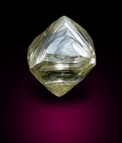 Diamond (1.19 carat yellow octahedral crystal) from Premier Mine, Gauteng Province, South Africa