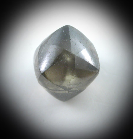 Diamond (1.44 carat black hexoctahedral crystal) from Oranjemund District, southern coastal Namib Desert, Namibia