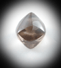 Diamond (1.30 carat brown octahedral crystal) from Free State (formerly Orange Free State), South Africa