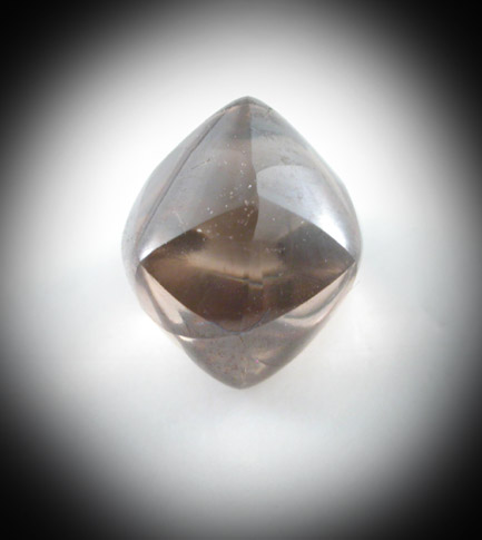 Diamond (1.30 carat brown octahedral crystal) from Free State (formerly Orange Free State), South Africa