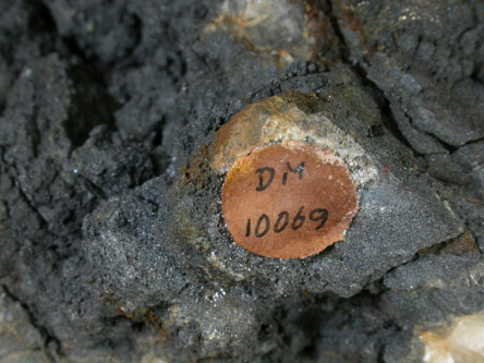 Calcite with Marcasite from Vulcan Mine, Vulcan, Dickinson County, Michigan