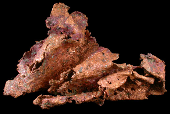 Copper var. Leaf Copper from Keweenaw Peninsula Copper District, Michigan