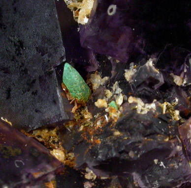 Fluorite with Barite and Calcite from Cave-in-Rock District, Hardin County, Illinois