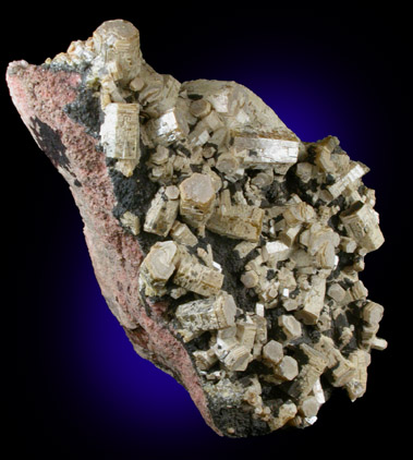 Vanadinite with Mottramite from Puit XI, Mine de Touissit, 21 km SSE of Oujda, Jerada Province, Oriental, Morocco