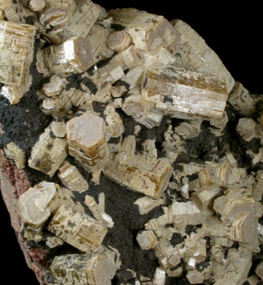 Vanadinite with Mottramite from Puit XI, Mine de Touissit, 21 km SSE of Oujda, Jerada Province, Oriental, Morocco
